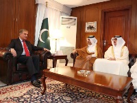 نائب رئيس مجلس الوزراء وزير الخارجية يجتمع مع وزير خارجية باكستان