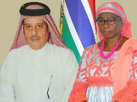 نائبة رئيس غامبيا  تجتمع مع سفير قطر 