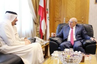 وزير العمل اللبناني يجتمع مع سفير دولة قطر