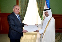 وزير خارجية أوزبكستان يتسلم نسخة من أوراق اعتماد سفير دولة قطر
