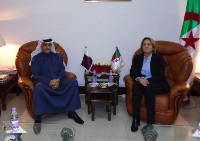 وزيرة التضامن الوطني والأسرة وقضايا المرأة الجزائرية تجتمع مع سفير قطر 
