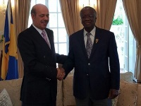 Prime Minister of Barbados Meets Qatar's Ambassador